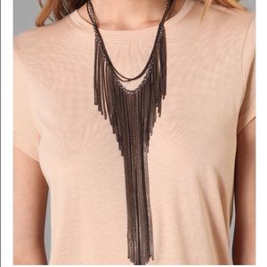 Adia Kibur Chain Fringe Necklace